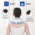 thumbnail image 5 of ABCPOW Neck Pillow for Traveling,Upgraded Travel Neck Pillow for Airplane 100% Pure Memory Foam Soft Portable Travel Pillow for Car,Train,Home Use,Flight Headrest Sleep,Detachable Washable Cover,Blue, 5 of 7