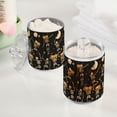 thumbnail image 2 of Yayeee 4 Pack Qtip Holder Bathroom Cotton Swab Canister with Lid Clear Dispenser Set, Halloween Dancing, 2 of 6
