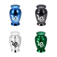 thumbnail image 6 of Decorative Pet Memorial Cremation Urn Water Resistant Aluminum Small Dog Cats Ashes Container With Spiritual Snake Motifs, 6 of 9