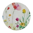 thumbnail image 4 of WYYP Flowers Round Table Cover with Elastic Edge 100% Polyester Fiber Tablecloth White, 4 of 8