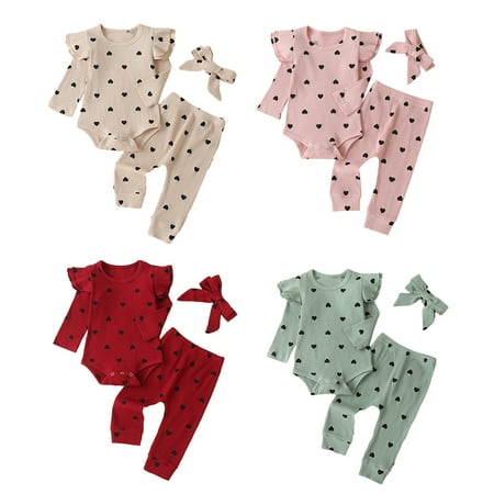 

Baby Boy Girl Clothes Cotton Long Sleeve Top Long Pants Outfits