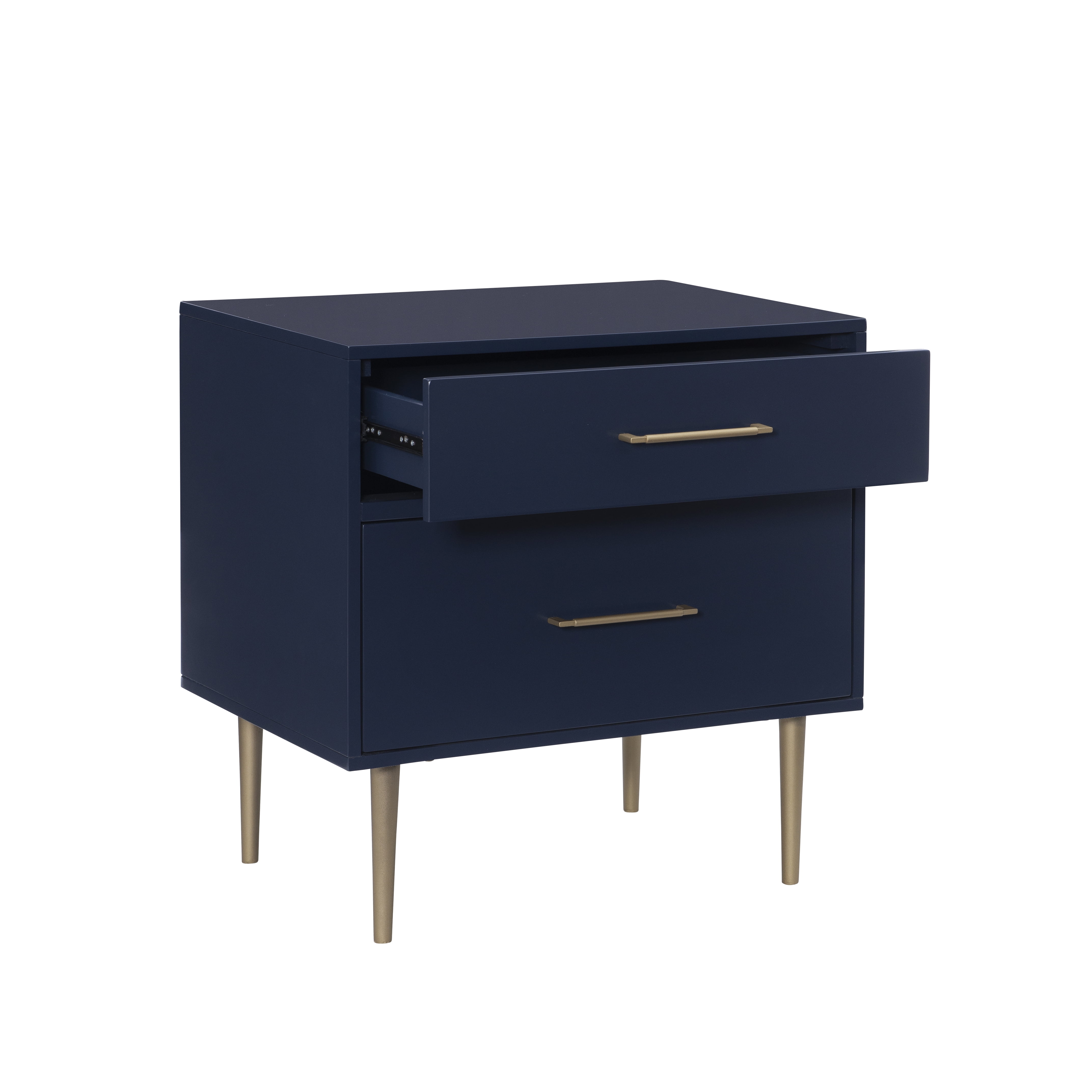 Linon Galena 2-Drawer Nightstand, Navy
