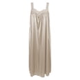 thumbnail image 3 of Women's Sleeveless Ice Silk Nightgown Loose Plus Size Sleep Dress Lace Trim Breathable Cooling Summer Nightshirt Lightweight Casual Lounge Homewear Comfortable for Women, 3 of 3