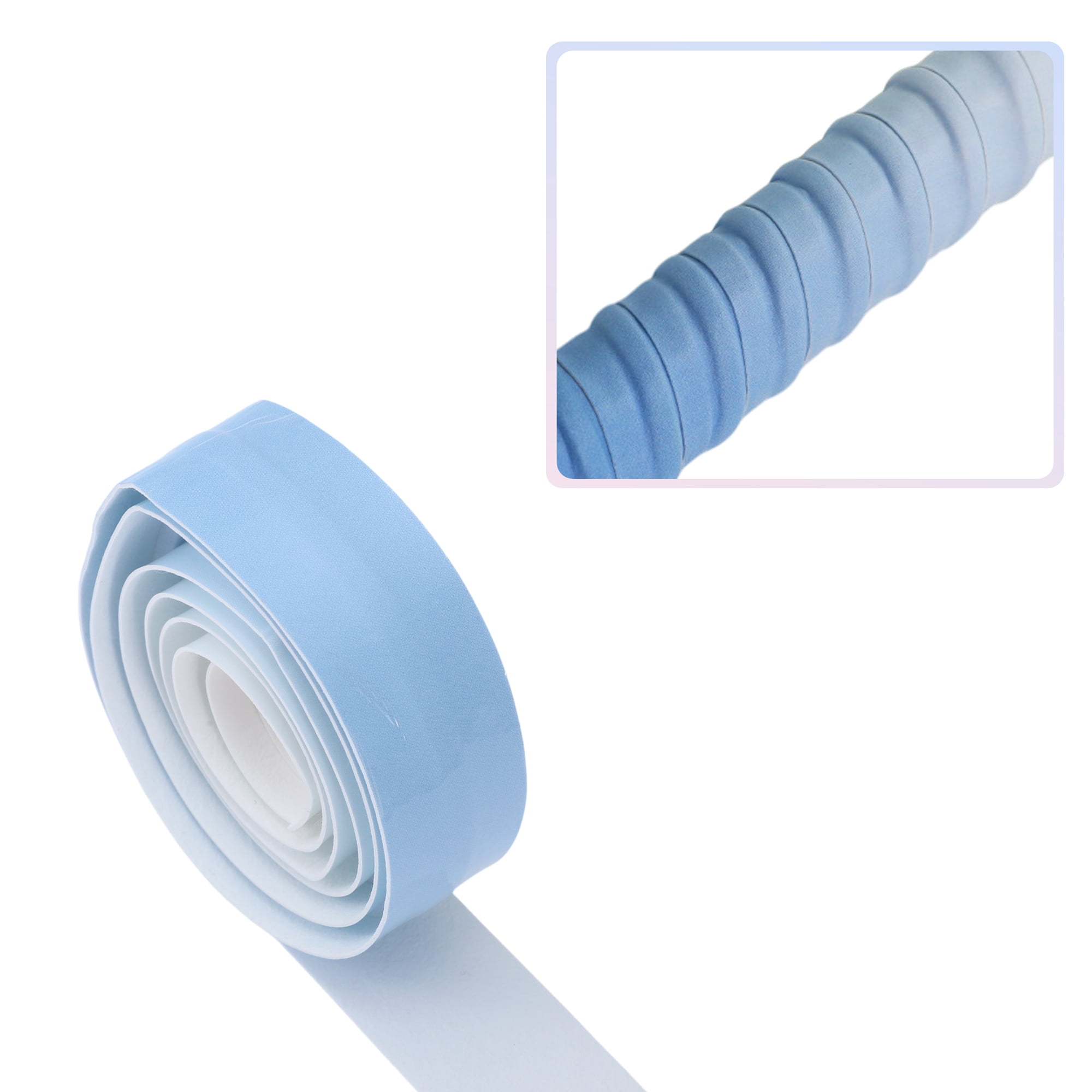 Unique Bargains 2 Pcs Tennis Racket Grip Tape Dry Overgrip Tape Gradient Blue