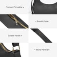 thumbnail image 5 of KXF Women Leather Underarm Bag Crescent Shoulder Handbag Saddle Bag Chic Purse Satchel Purse, 5 of 7