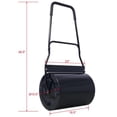 thumbnail image 4 of ZPL 16 Gallon Lawn Roller, U-Handle, Heavy Duty Towable Water/Sand Filled Turf Roller for Garden Yards Black, 4 of 10