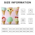 thumbnail image 5 of Autua Ice Cream Desserts Graphic Decorative Pillow Cover for Home Couch Living Room - High-Quality Summer Printed 1PC 18x18in, 5 of 5
