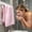 B, variant on Checkered Letter Jacquard Cotton Hand Towel, Fluffy Absorbent Terry Cloth Towel, Retro Color Block Grid Towel for Bathroom, Gym, Kitchen & Daily Home Cleaning Use Pink