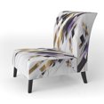 thumbnail image 3 of Designart "Symmetrical Stripes Multicolor Fusion II" Multi-Color Cubism Upholstered Accent Chair - Modern Arm Chair For Bedroom, 3 of 7