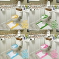 thumbnail image 2 of RUISINERY Easters Rabbits Toilet Lid Tanks Covers Soft Plushes Seats Cushion for Hotel Restaurant Dormitory Apartment Bathroom Dec, 2 of 7