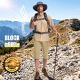 thumbnail image 4 of liyiyiyia Mens Cargo Pants Capri Shorts Quick Dry Hiking Pants Breathable Shorts for Summer Beach, 4 of 10