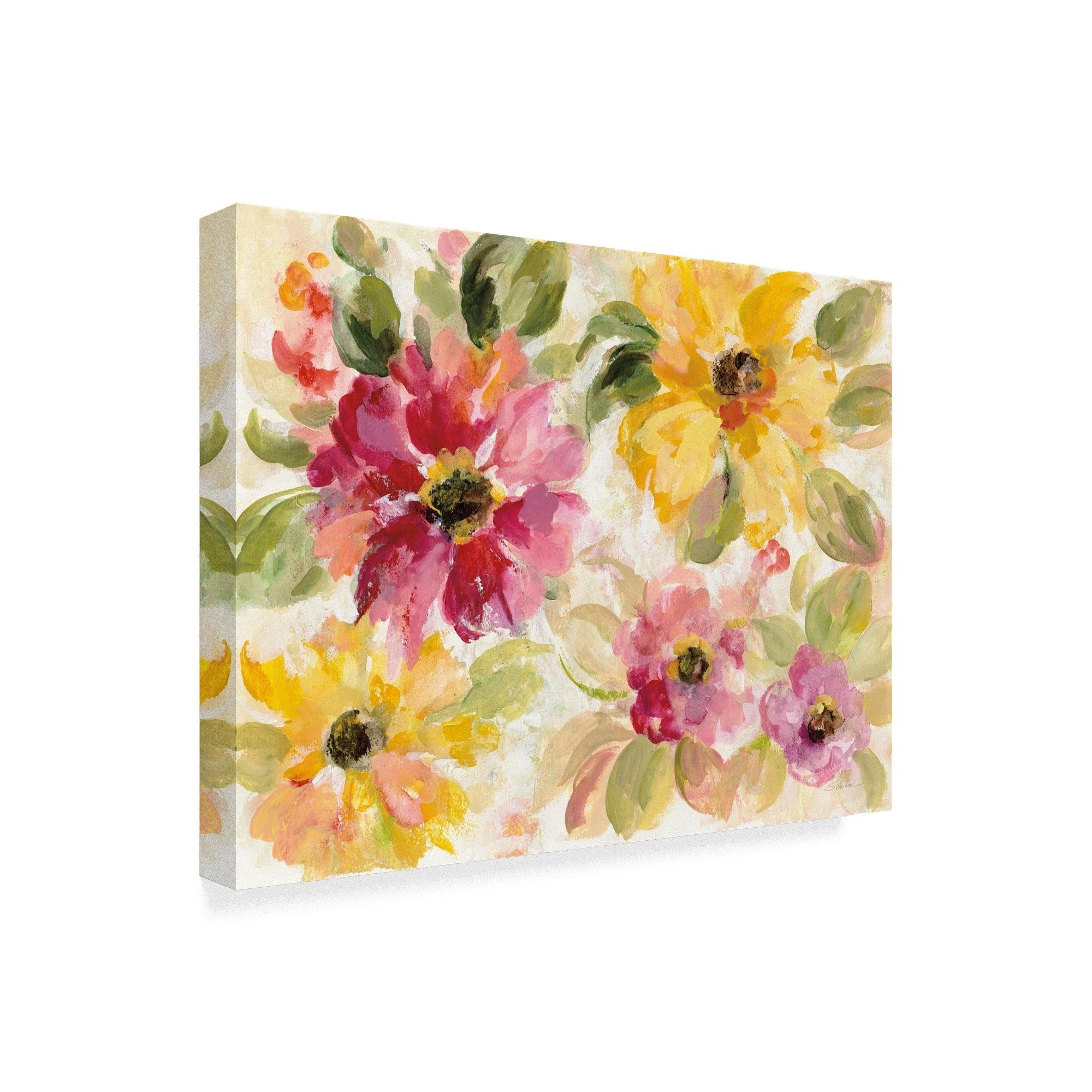 Trademark Fine Art 'Floral Radiance' Canvas Art by Silvia Vassileva