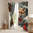 thumbnail image 3 of Homewish Fox Red Sparrow Black Out Curtains for Kids Children Teens,Merry Christmas Curtains Pack of 2 (42x63 Each),Xmas Animal Bedroom Curtains,Ultra Soft Home Decor, 3 of 6