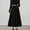 Black, variant on Women's High Waist Pleated A-Line Midi Skirt, Casual Flared Work Skirt with Pockets, Elegant Solid Skirts for Women Grey XL