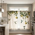 thumbnail image 1 of Short Kitchen Curtain Panels 2-Pack, 2D Printed Polyester Window Drapes for Bedroom Bathroom, Washable Light Filtering, 70x100/120/150 cm, 1 of 6