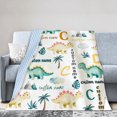 thumbnail image 6 of Personalized Baby Blankets for Boys Girls, Custom Baby Blanket with Name, Dinosaur Letters Theme, Super Soft Fleece Receiving Blanket, Personalized Baby Gifts for Baby, Toddler, New Mom, 6 of 7
