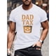 thumbnail image 1 of Camiseta de Halloween con estampado "DAD TAX" - Camisa informal de manga corta blanca con diseño de calabaza de Halloween, 100 % algodón, lavable a máquina, 1 of 6