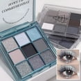 thumbnail image 2 of Paleta de sombra de ojos brillante, sombra de ojos marrón mate en polvo, Punk, negro ahumado, resistente al agua, sombra de ojos mezclable de larga duración, cosmético, 2 of 5