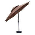 thumbnail image 4 of Ainfox 11ft Patio Umbrellas Outdoor Portable 2 Tier Ventilation Umbrella,Coffee, 4 of 10