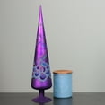 thumbnail image 2 of 18.5" Purple and Blue Glitter Peacock Gem Christmas Tree Topper - Unlit, 2 of 2