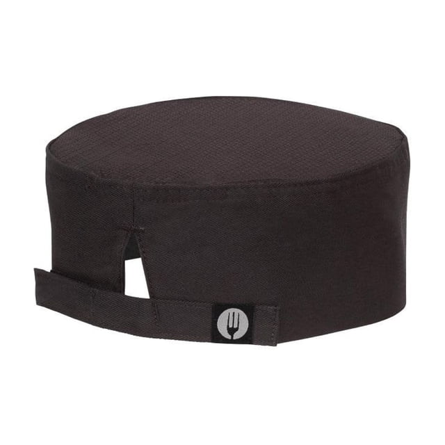 Gorro de Chef Unisex de Chef Works, Negro, Talla Pequeña/Mediana