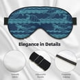 thumbnail image 4 of Naloa Turtles and Waves Print Sleep Mask for Sleeper, Light Blocking Sleeping Eye Mask for Women Men, Eye Shade with Adjustable Strap for Travel, Nap,Meditation, 4 of 7