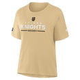 thumbnail image 4 of Women's Fanatics Gold Vegas Golden Knights Authentic Pro Primary T-Shirt, 4 of 5