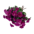 thumbnail image 3 of 4 manojos de flores artificiales de seda sintética, rododendros, decoración reutilizable. Púrpura, 3 of 9
