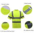 thumbnail image 3 of GOGO High-Visibility T-Shirt with Moisture Wicking Mesh with Pocket-Neon Yellow-M, 3 of 5
