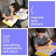 thumbnail image 7 of MavoCraft Purple Folding Lap Desk with Storage & Dividers | Laptop Bed Table, Breakfast Tray | Serving Table for Kids & Adults, Easy to Fold & Carry, 7 of 7