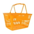 thumbnail image 4 of HOOWIFFY Portable Plastic Shopping Basket with Handles, Orange, 15.35 x 10.24 x 8.46 Inches, Lightweight and, 4 of 8