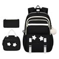 thumbnail image 4 of Weebloom Large School Backpack With Lunch Box Pencil Case For Kids Boys Girls Cute 3Pcs School Bags Set Daypack Bookbag Elementary Middle High School Black, 4 of 5