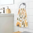 thumbnail image 3 of Yayeee 2 Pack Hand Towels for Bathroom 100% Cotton 16" x 28" Soft Absorbent Kitchen Towel, Watercolor Sunflowers, 3 of 7