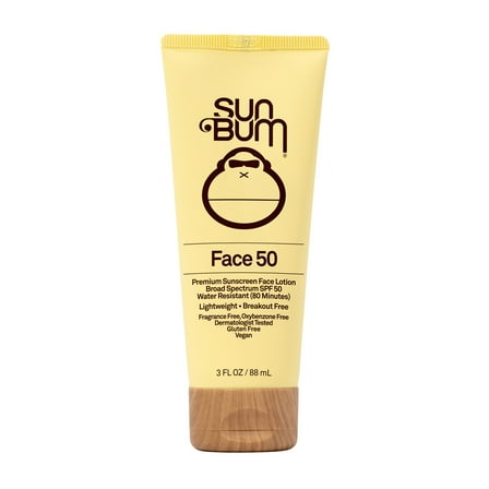 Sun Bum Premium Sunscreen Face Lotion, SPF 50, Fragrance Free, 3 fl oz