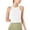 White, variant on Women's Crop Workout Tops Athletic Sleeveless Slim Fit Yoga Tees Running Gym Shirts for Women