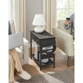 thumbnail image 6 of VASAGLE Side Table with Storage, End Table with USB Ports and Outlets, Nightstand with Charging Station, Fabric Bags, for Living Room, Bedroom, Ebonized Oak Finish and Black, 6 of 8