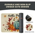 thumbnail image 4 of Hello Pumpkin Fall Door Mat 17x30Inch, Fall Blue Pumpkin Maple Leaf Doormat, Indoor Outdoor Entry Floor Mat Non-Slip Welcome Party Thanksgiving Decor Mat, 4 of 6