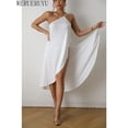 thumbnail image 2 of Vestido playero midi de una pieza para mujer, ropa de calle Y2k, vestido largo sin mangas con vendaje en blanco y negro para mujer 2023, 2 of 5