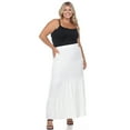 thumbnail image 4 of White Mark Women’s Plus Size Soft Tiered Maxi Skirt, 4 of 6