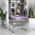 thumbnail image 3 of Pefilos 42" Dog Pet Grooming Table, Adjustable Arm Foldable Non-Slip Top, Rust-Proof, Waterproof, Warp-Free Trimming Table for Pets, Purple, 3 of 12
