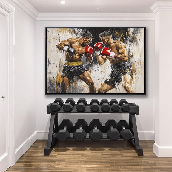 Boxing Themed Wall Art, Dynamic Sports Print, Gym Wall Decor, Motivational Artwork, Masculine Poster, Ready to Hang, Size 8x12 UNFFRAMED F03.1.8l2777