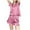 Pink, variant on Miluxas Silk Pajamas for Women Short Sleeve Satin Sleepwear Two Piece Pj Sets with Ruffled Shorts Casual Loungewear Red 10(XL)
