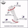 thumbnail image 3 of Diamond Star Men’s Tube Socks – Premium Cushioned Cotton Over the Calf Athletic Knee High Socks (White - 6 Pairs 31 inches Big & Tall Over The Calf Socks fit size 13-16), 3 of 6