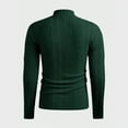 thumbnail image 4 of TrdSipl Mens Turtleneck Sweaters Casual Long Sleeve Pullover Sweater 2025 Winter Mock Neck Knit Tshirt Thermal Slim Fitted Basic Tee Tops Dark Green XL, 4 of 8