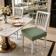 thumbnail image 6 of 2 Pcs Stretch Chair Seat Covers Waterproof, Elastic Dining Room Chair Slipcovers Washable, Knit Pattern Upholstery Pad Cover for Home Kitchen Hotel, Tear Resistant Furniture Protector, 6 of 6