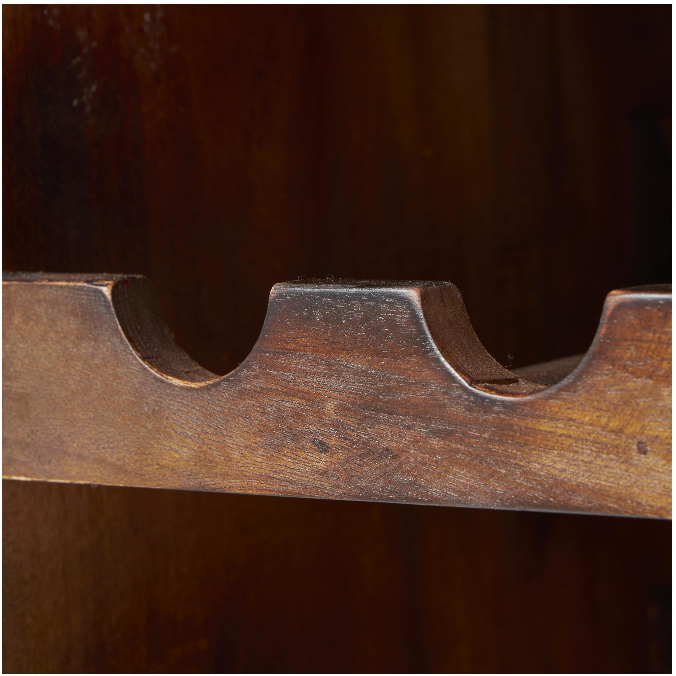 DecMode 14" x 16" Red Wood 12 Bottle Standing Wine Rack, 1-Piece