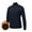 #116-Navy, variant on Handshe Men's Autumn Winter Casual Stand Collar Half-Zip Stretch Fleece-Lined Sweater, Long Sleeve Fashionable Thermal Top for Outdoor Hiking Camping,Plus Size