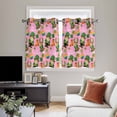 thumbnail image 4 of Saint Patrick's Day Kitchen Curtains Window Panels, Pink Gnomes Hat Boot Clovers Love Insulated Window Treatment Curtain, Grommet Curtains for Bedroom/Living Room/Bathroom, 2 Piece 42"Wx45"L, 4 of 8