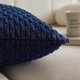thumbnail image 3 of Set of 2 Pillow Covers Solid Supersoft Corduroy Handmade Decorative Velvet Throw Pillow Cushion Cover for Bed, 12x20 Inch, Navy Blue, 3 of 4