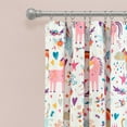 thumbnail image 5 of Lush Decor Unicorn Heart 84" x 52" Animal print White 3" Rod Pocket Pair Window Panel, 5 of 8